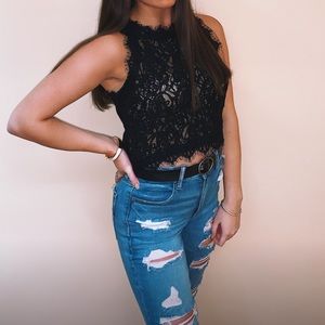Black Lace Top